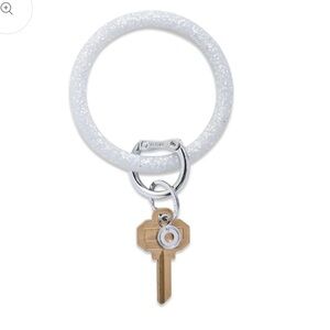 Overture Silicone Big O Key Ring Quicksilver Confetti Color Silver Key Holder